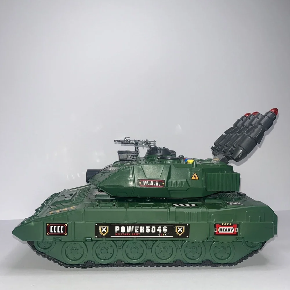 Army Tank Toy Missile Launcher Sound Effects w/ Army Men & Toy Cars Military